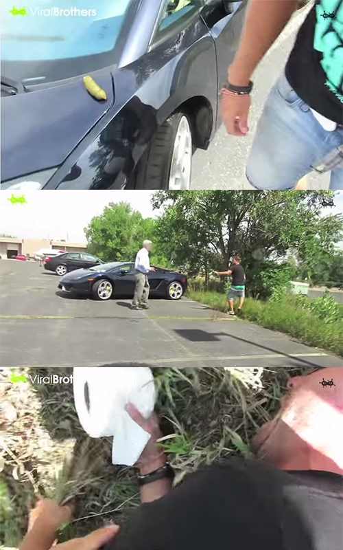 ユーチューバーが他人の車にイタズラ 持ち主が怒ってスタンガン発射でトラブル
