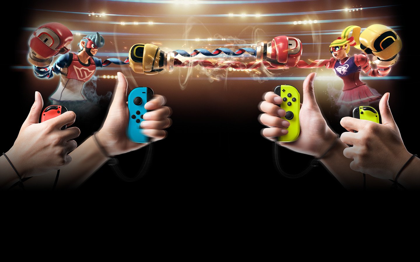 『ARMS』は、パンチや多彩なアクションを繰り出すことができる格闘ゲーム