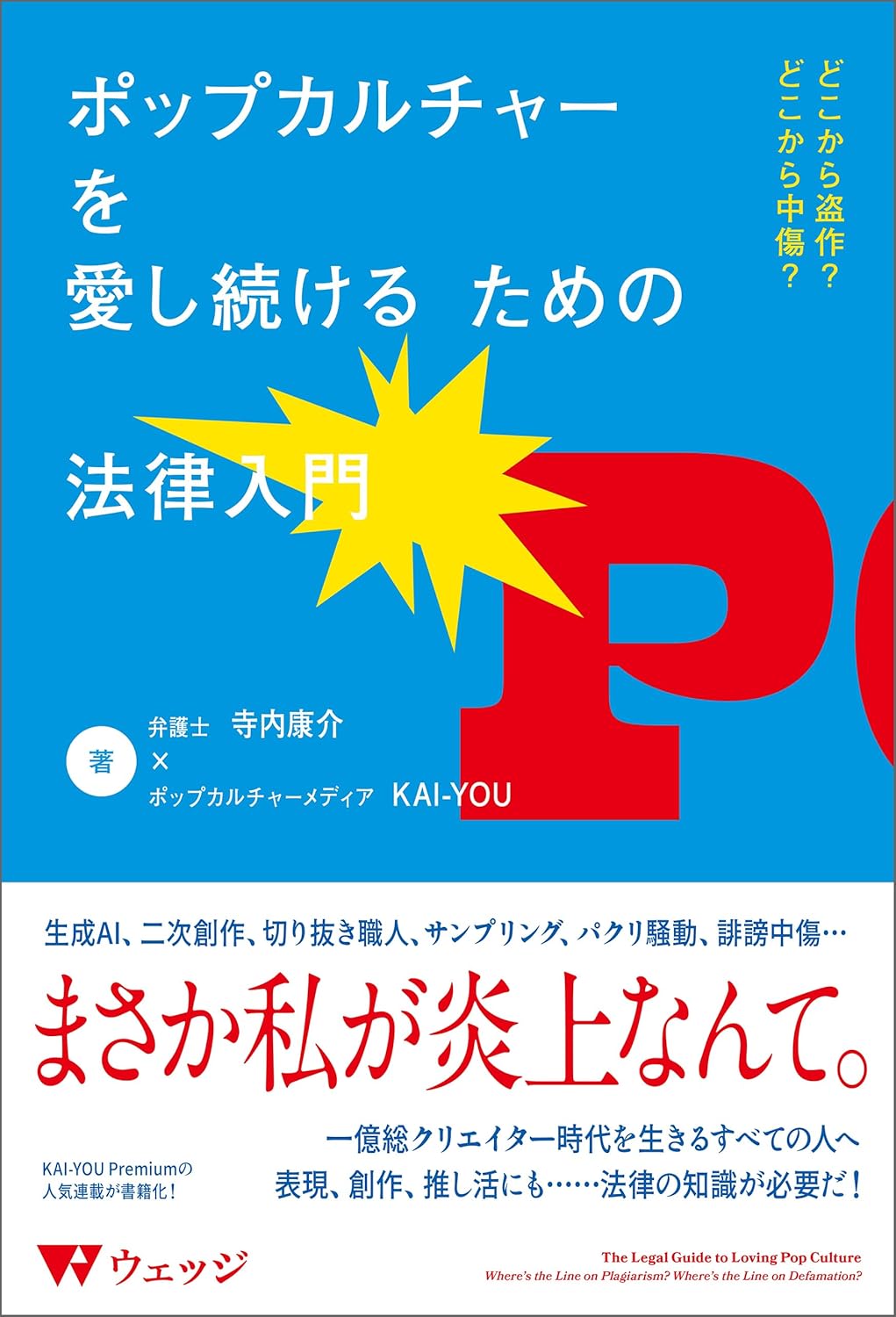 『ポップカルチャーを愛し続けるための法律入門 どこから盗作？どこから中傷？』書影
