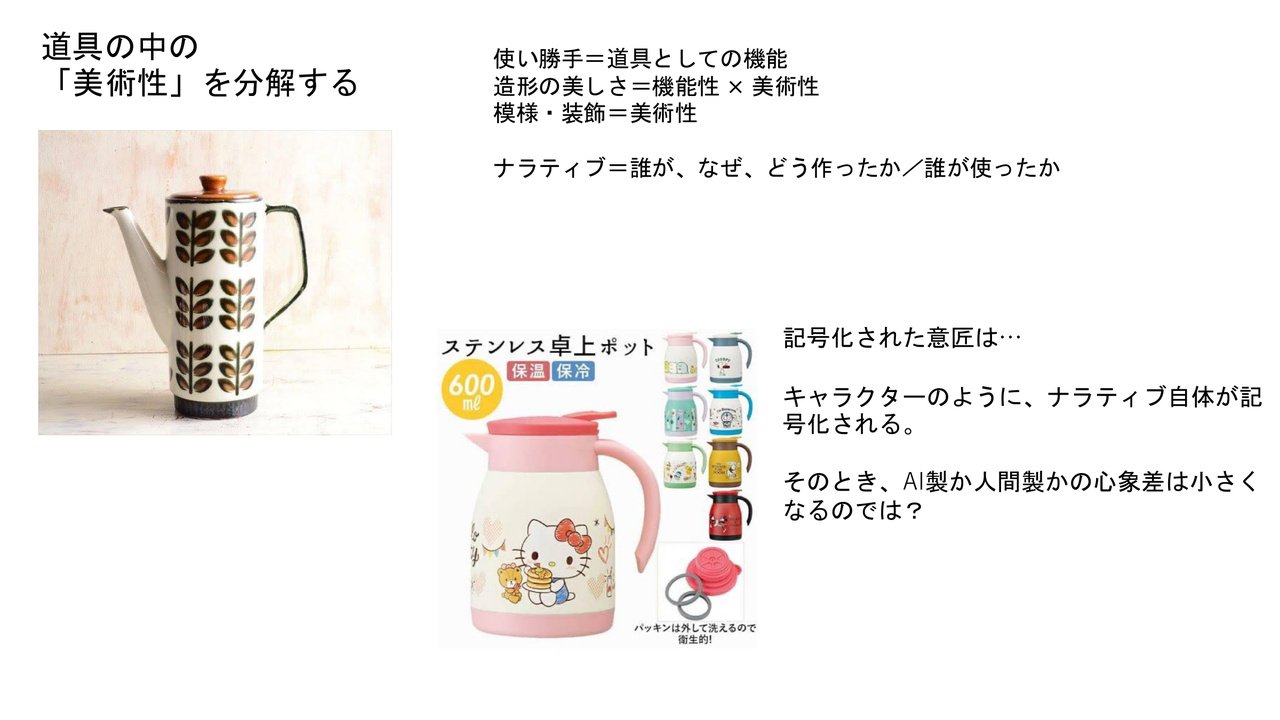 公開授業「AI時代に創る意味と意義」講義資料より