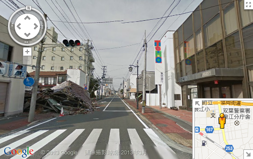 立ち入り禁止区域の福島県浪江町が、Googleストリートビューで閲覧可能に