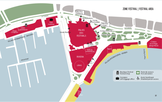 Plan zone festival de cannes