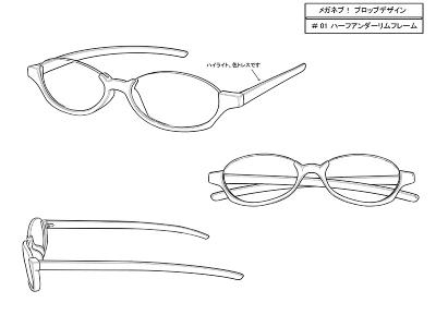 アンダーリムフレーム