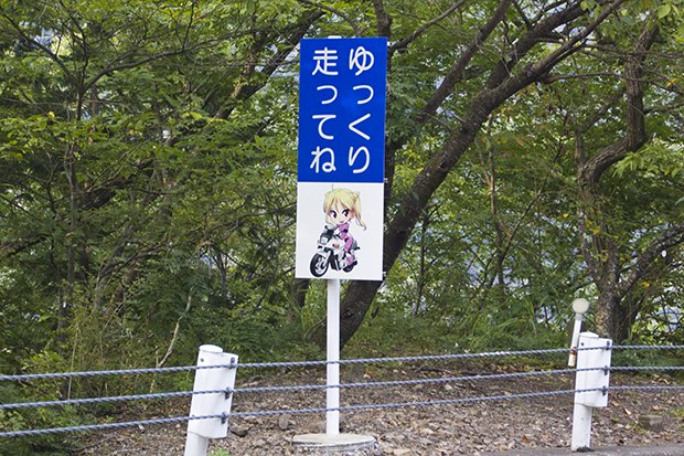 実際に道路脇に立てられた看板