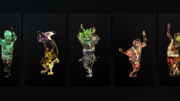 図書館で踊る人