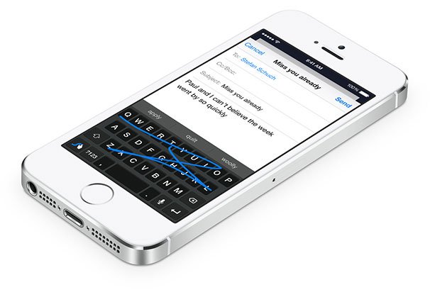 「Swipe」でキーボード入力している
