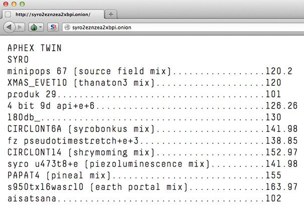 Torブラウザでの表示