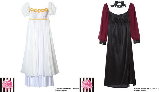 「セーラームーンなりきり制服ワンピース」/左:プリンセスセレニティ 右:ブラックレディ