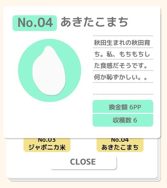 一粒一粒の米の詳しいプロフィールも