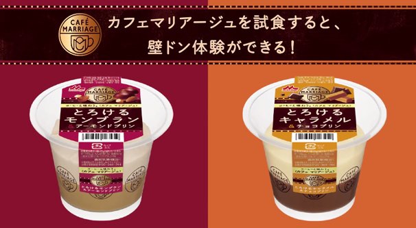 「とろけるキャラメル＆チョコプリン」　右：「とろけるモンブラン＆アーモンドプリン」