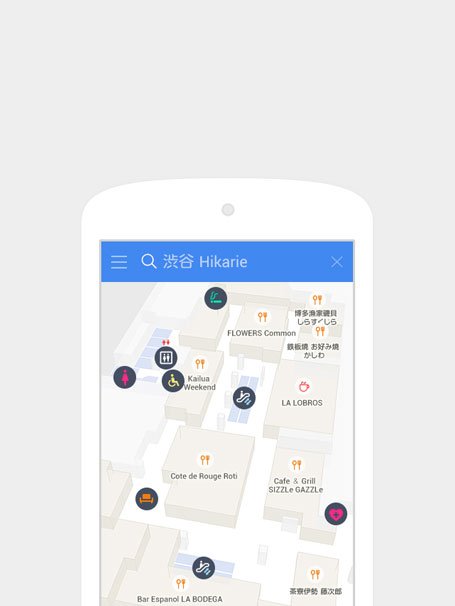 実際の使用イメージ／「LINE Maps for Indoor」のWebサイトより