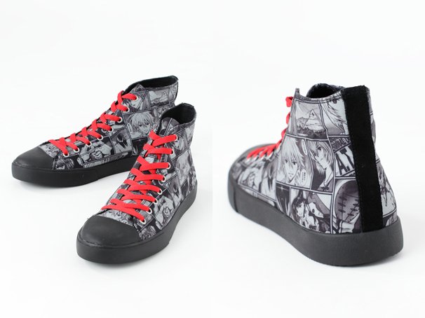EVASTOREオリジナル貞本義行コミックコラージュ柄スニーカー