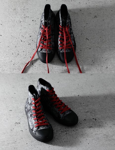 EVASTOREオリジナル貞本義行コミックコラージュ柄スニーカー／（C）カラー