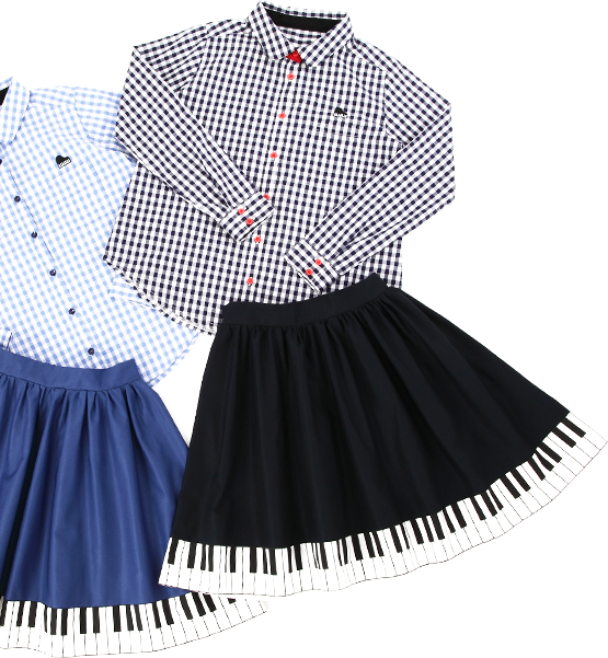 RADIO EVA DUO_シャツとスカート