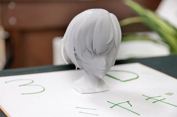 3Dプリンターで作られたひなこのフィギュア