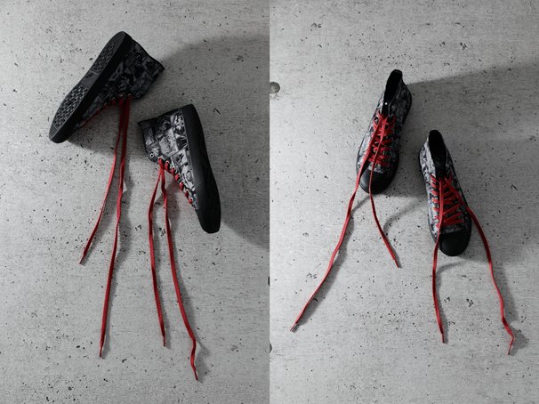 EVASTOREオリジナル貞本義行コミックコラージュ柄スニーカー／（C）カラー