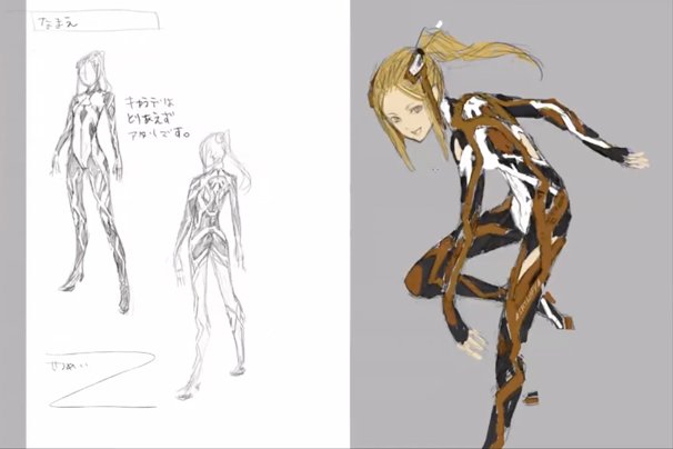 キャラクターデザインとラフスケッチ