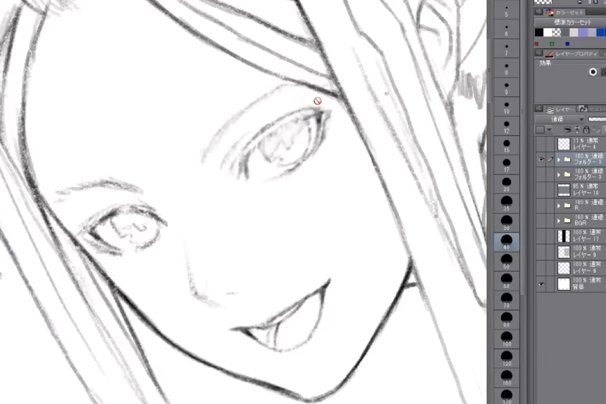 表情の描き込み