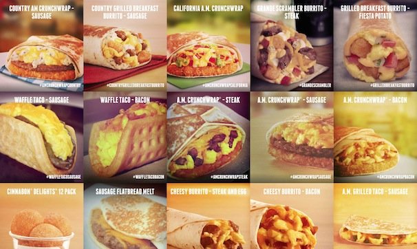 Taco Bell Breakfast(画像はTaco Bell公式サイトのスクリーンショット)/(C)2015 Taco Bell Corp. All rights reserved.