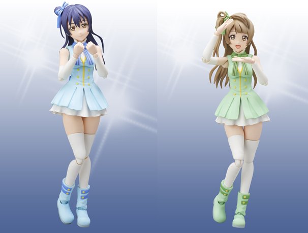 左：「S.H.Figuarts 園田海未」 右：「S.H.Figuarts 南ことり」／S.H.Figuarts （C）2013 プロジェクトラブライブ！