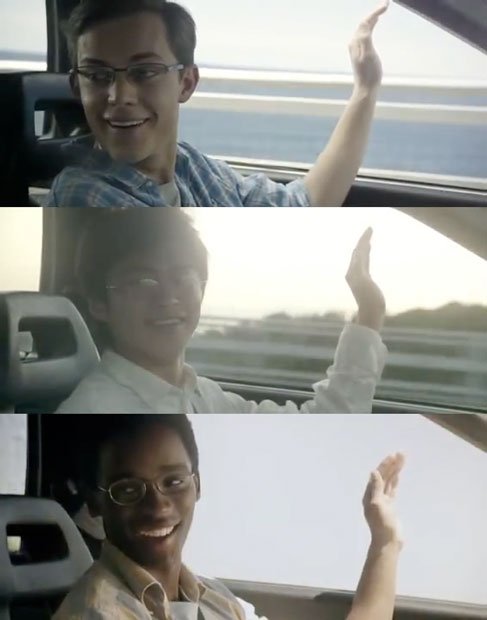 「時速60kmで走ると風ってさ、おっぱいと同じ柔らかさになるんだぜ。」「おおっ！」