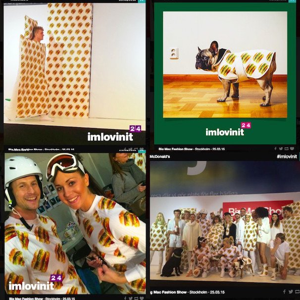 「Big Mac Fashion Show」／imlovinit | 24 gifts of joy, 24 cities, 24 hours - McDonald&#039;sより