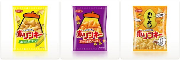 「ポリンキー」シリーズ／株式会社湖池屋ウェブサイトより