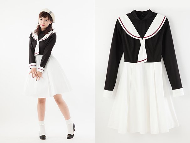 長袖セーラーワンピース