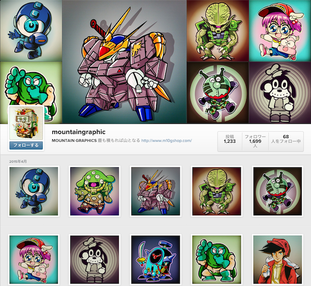 MOUNTAIN GRAPHICS　Instagramスクリーンショット