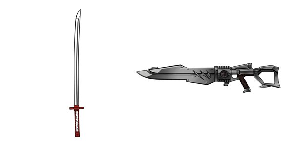 帝具／左：村雨　右：パンプキン