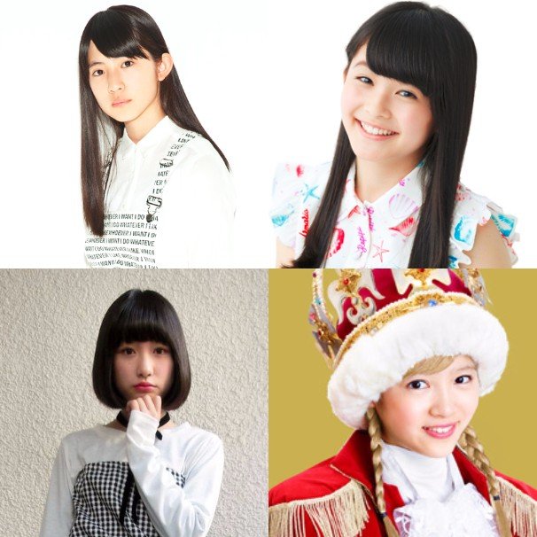 左上から時計回りに蒼波純さん/TOP COAT、久間田琳加さん/レプロエンタテインメント、吉田凜音さん/公式サイト、中山莉子さん/スターダストプロモーションより