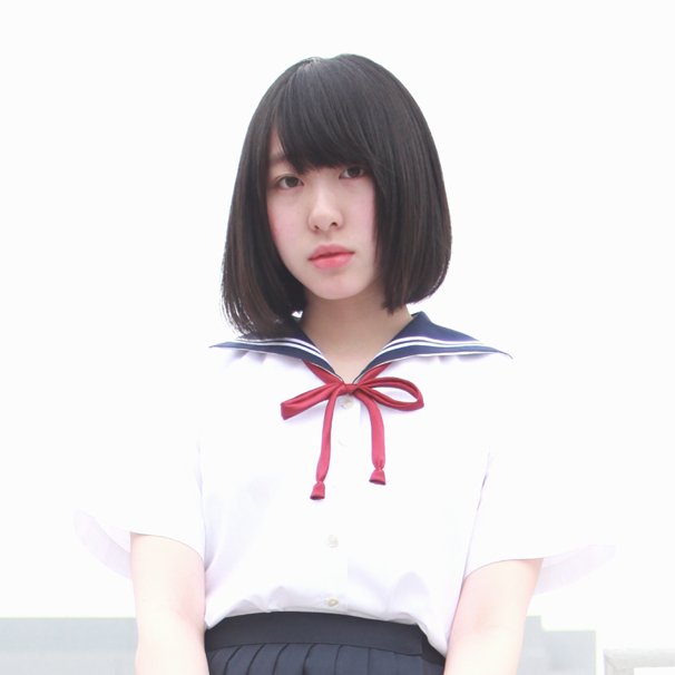 「つけかえ制服」紺襟＋専用ブラウス／（c）つけかえ制服