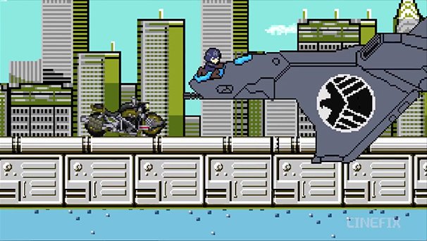 「Captain America: The Winter Soldier - 8 Bit Cinema」（画像はスクリーンショットより）