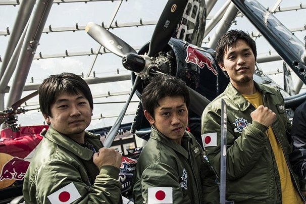 左より日本代表の林洋平さん、富永正道さん、加治屋祐輝さん／（C）Sebastian Marko/Red Bull Content Pooln