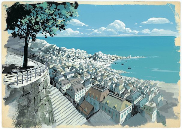 椋尾篁さん『母をたずねて三千里』背景画/(C)NIPPON ANIMATION CO., LTD.