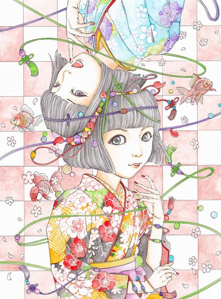 駕籠展作品 勾玉と金魚／画像は公式サイトより