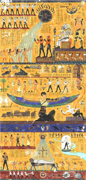 映画「マッドマックス」エジプト壁画風イラストが神々しくてV8! V8!