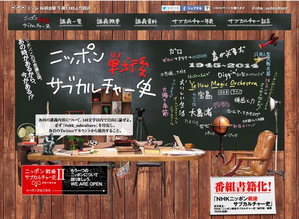 画像は「ニッポン戦後サブカルチャー史」番組ページより