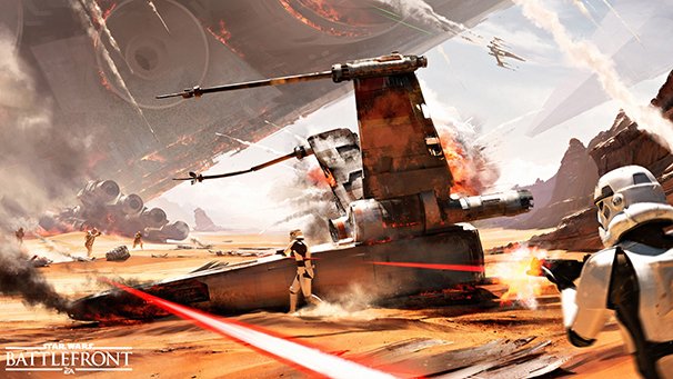 「Battle of Jakku」コンセプトアート／『Star Wars バトルフロント』公式サイトより