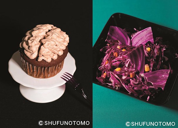左：「脳みそのマフィン」／右：「コウモリのコールスロー」