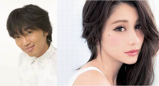 スタジオMCの小沢一敬さん（左）とダレノガレ明美さん（右）