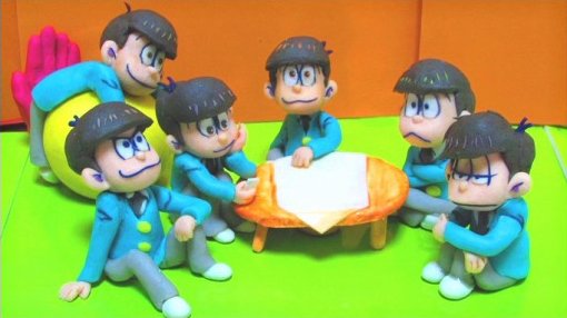 「粘土で作る6つ子」7