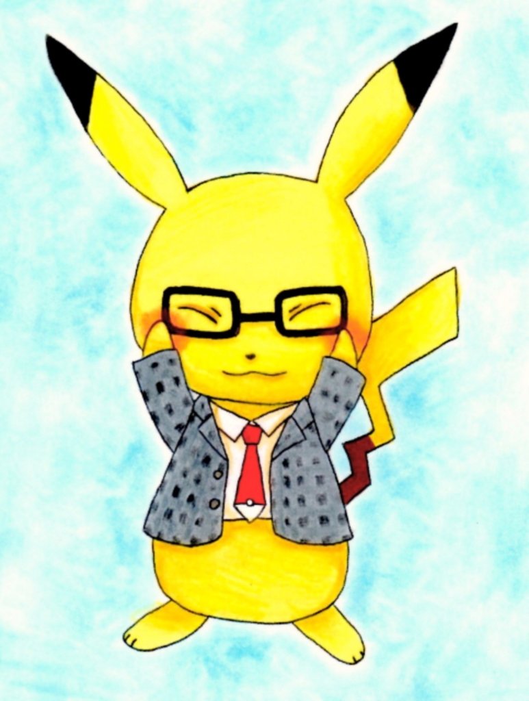 だーま氏の会社の同僚Kちゃんが描いたピカチュウ