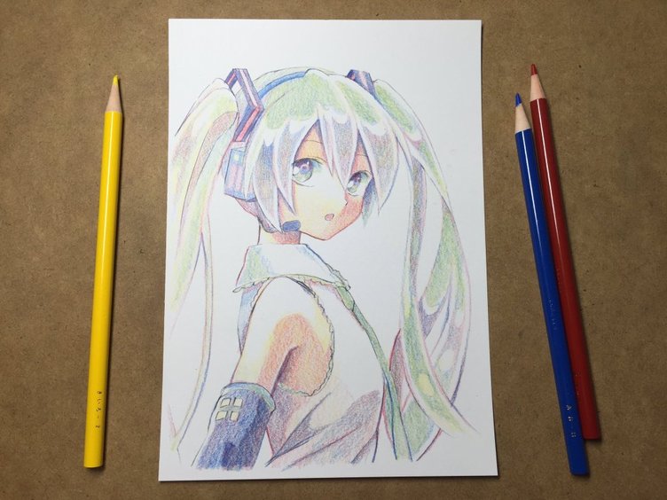 赤青黄の3色だけで描いた初音ミクが美しい もはや魔法の領域 Kai You Net