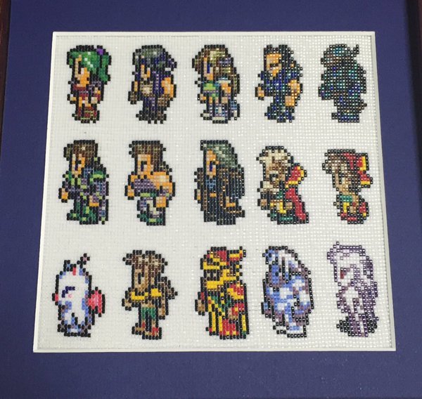 FF6』ドット絵を母ちゃんがビーズ手芸で再現→まさかの傑作に！ - KAI