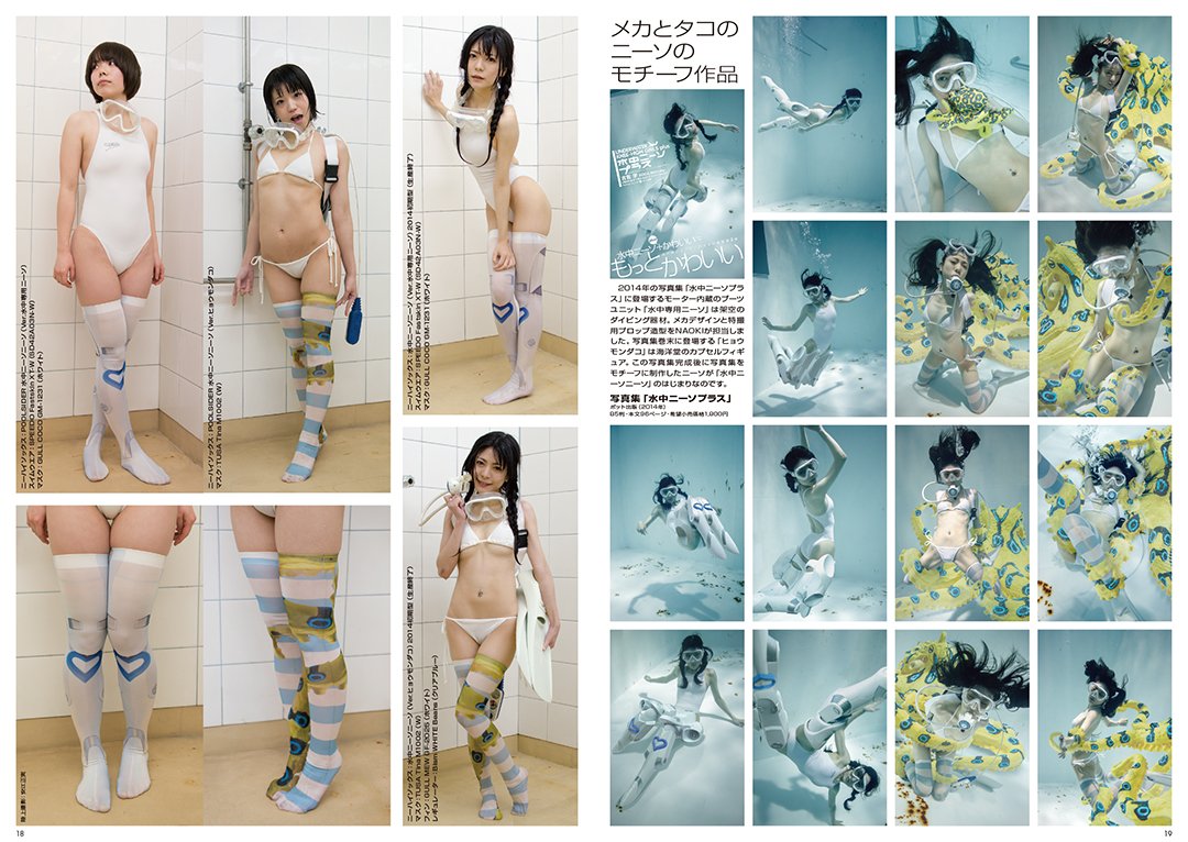 誌面サンプル（陸上撮影：安江正実／水中ニーソプラス解説）