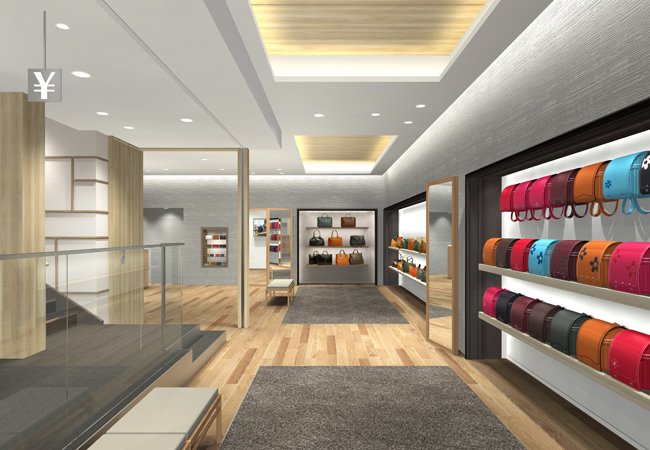 リニューアルする鞄工房山本銀座店の店内イメージ1