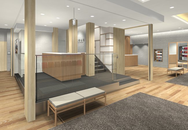 リニューアルする鞄工房山本銀座店の店内イメージ1