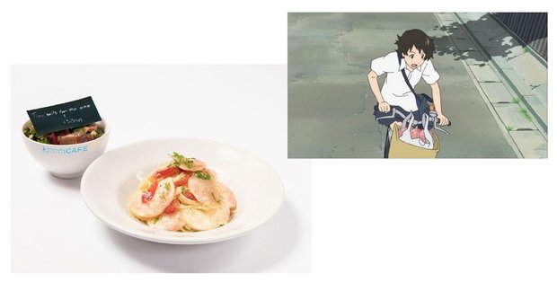 『時をかける少女』 真琴が届けてくれた桃をふんだんに使った 桃とトマトの冷製パスタ
