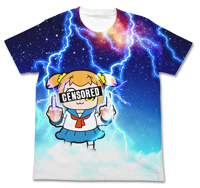 ポプテピピック』のヤバいTシャツ爆誕！ ポプ子が中指立てて宇宙へ